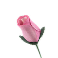 Wooden Closed Bud Rose #09 - Pink